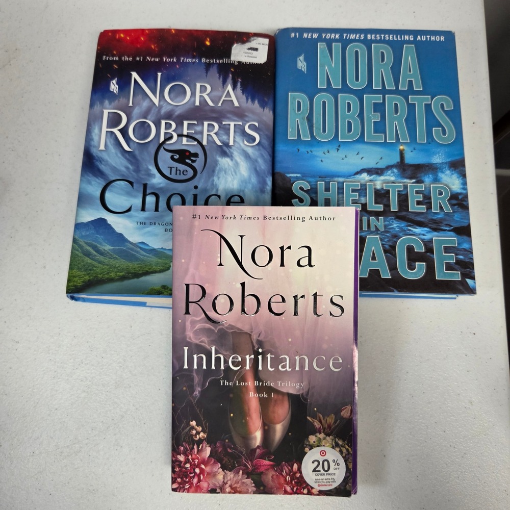 Nora Roberts Books Inheritance The Choice Shelter in Place Hardcover Paperback